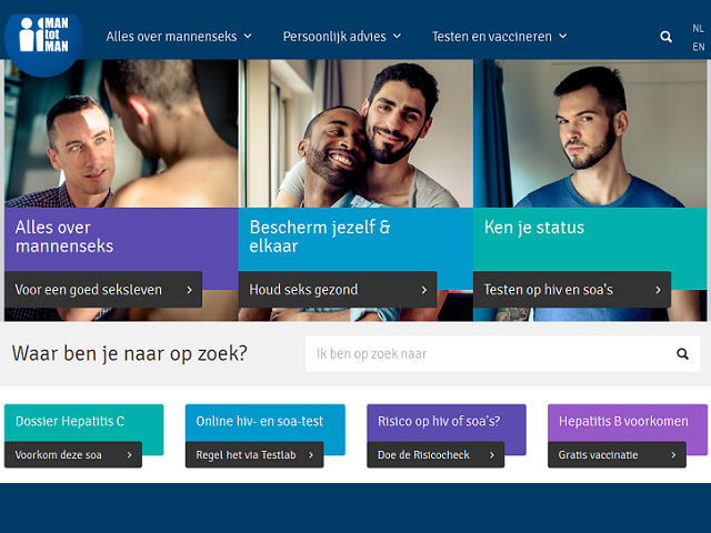 Afbeelding van Man tot Man website